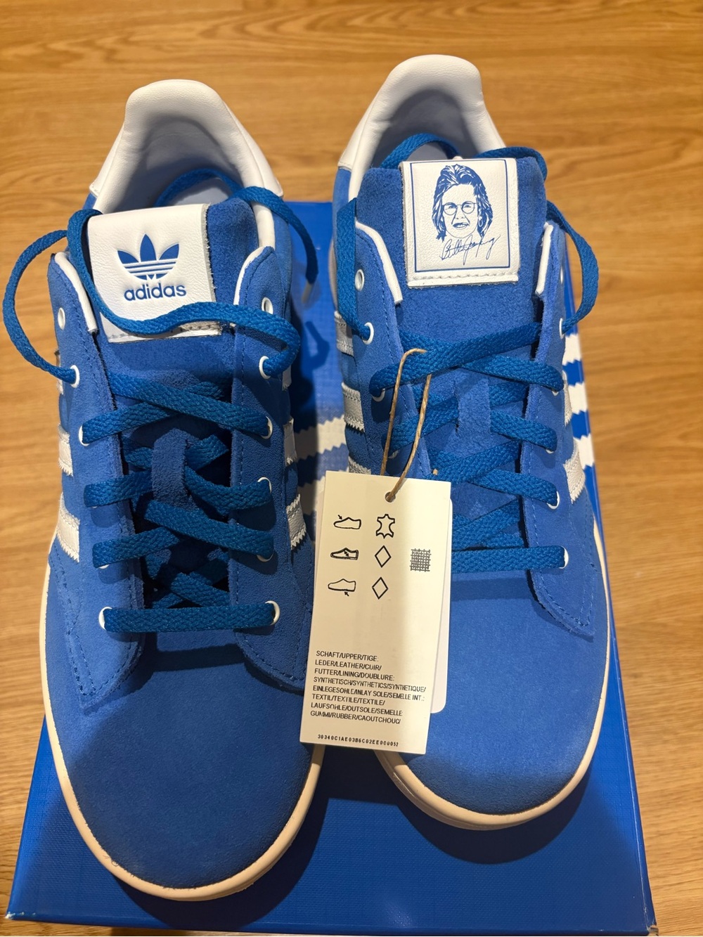 adidas Women’s Blue Suede Billie Jean King Sneakers